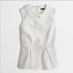 Peplum collared top